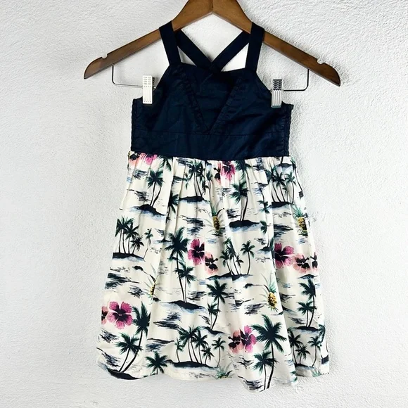 OSH KOSH GENUINE KIDS | 🏝Tropical Palm Trees Print Sun Dress GIRLS 4T - Picture 5 of 12